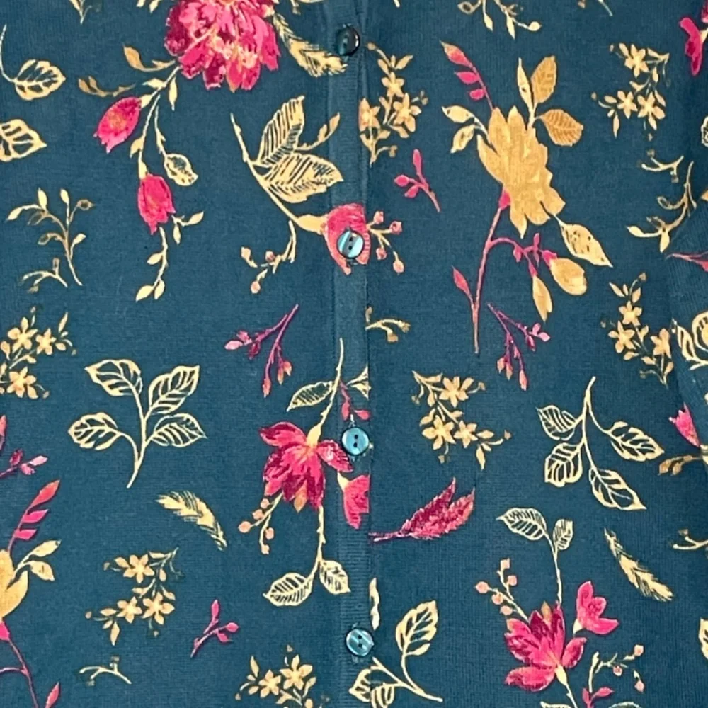 Appleseed's Women Button Front Cottagecore Garden Party Cotton Cardigan, Size XL - Picture 5 of 9